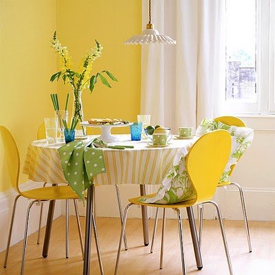 Yellow Dining Room - House to Home