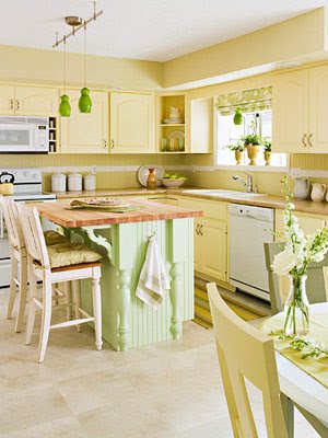 Yellow Kitchen Cupboards - Unknown