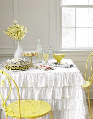 Yellow Picnic Table Chairs - Country Living