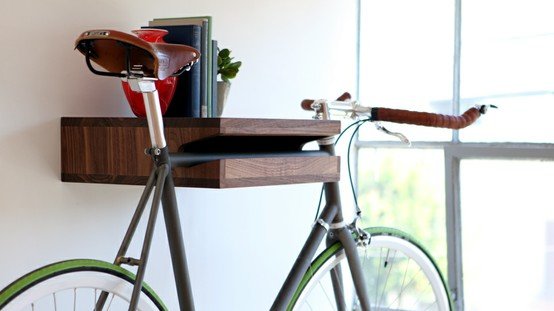 unique-bike-storage-ideas-with-small-modern-table-furniture