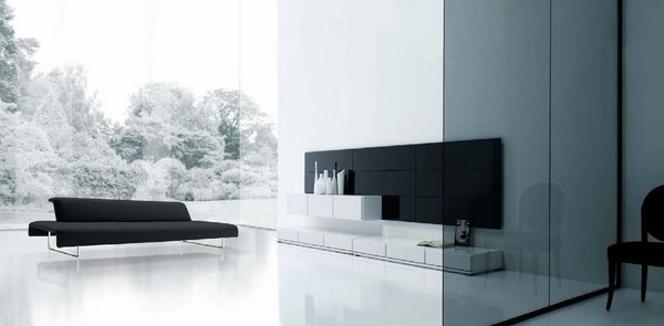 minimalist-living-room-design-black-and-white-interior-black-sofa-white-flooring