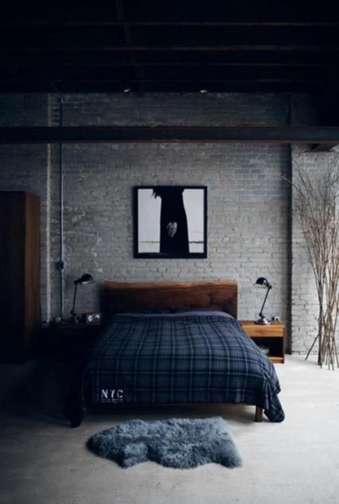 Gloomy-Industrial-Bedroom